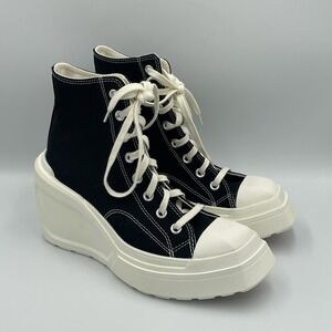 Converse Chuck 70 De Luxe Wedge Shoes Women's Size 8 Black Platform A06478C NEW